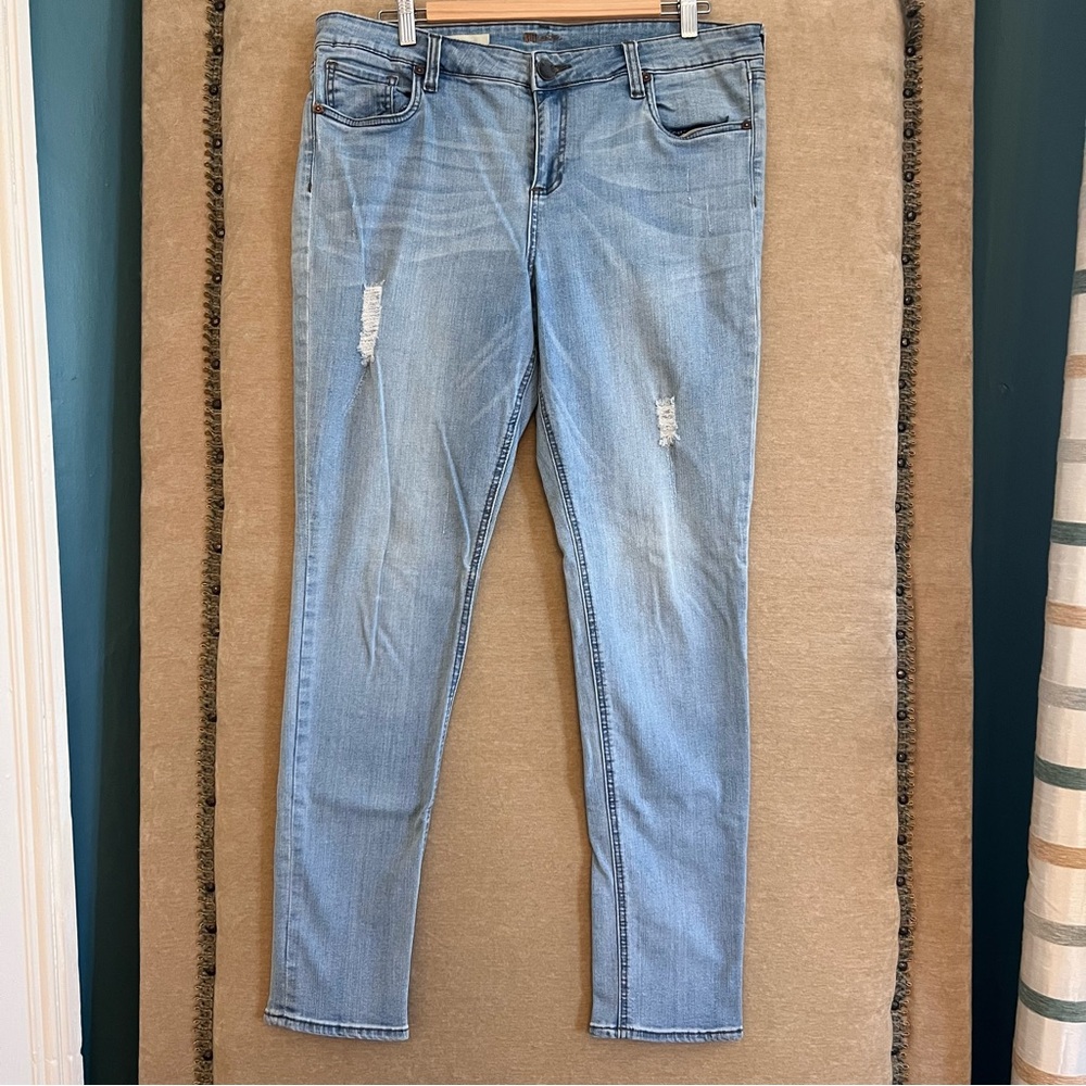 KUT FROM THE KLOTH Mia Distressed Toothpick Skinny Plus Size Jeans